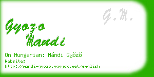 gyozo mandi business card