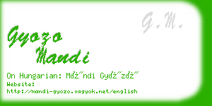 gyozo mandi business card